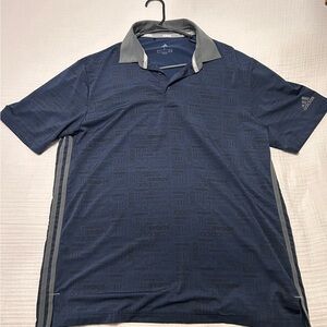 adidas Men's Navy Polo with Gray Accents